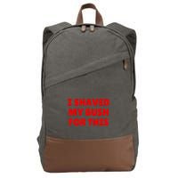 I Shaved My Bush For This Funny Pool Party Cotton Canvas Backpack