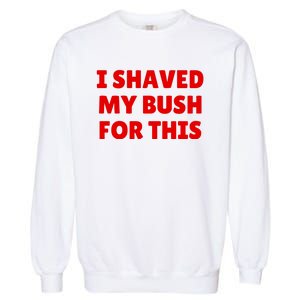 I Shaved My Bush For This Funny Pool Party Garment-Dyed Sweatshirt