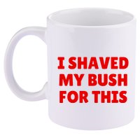 I Shaved My Bush For This Funny Pool Party 11oz C Handle Ceramic Mug