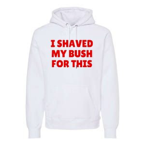 I Shaved My Bush For This Funny Pool Party Premium Hoodie