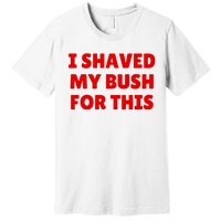 I Shaved My Bush For This Funny Pool Party Premium T-Shirt