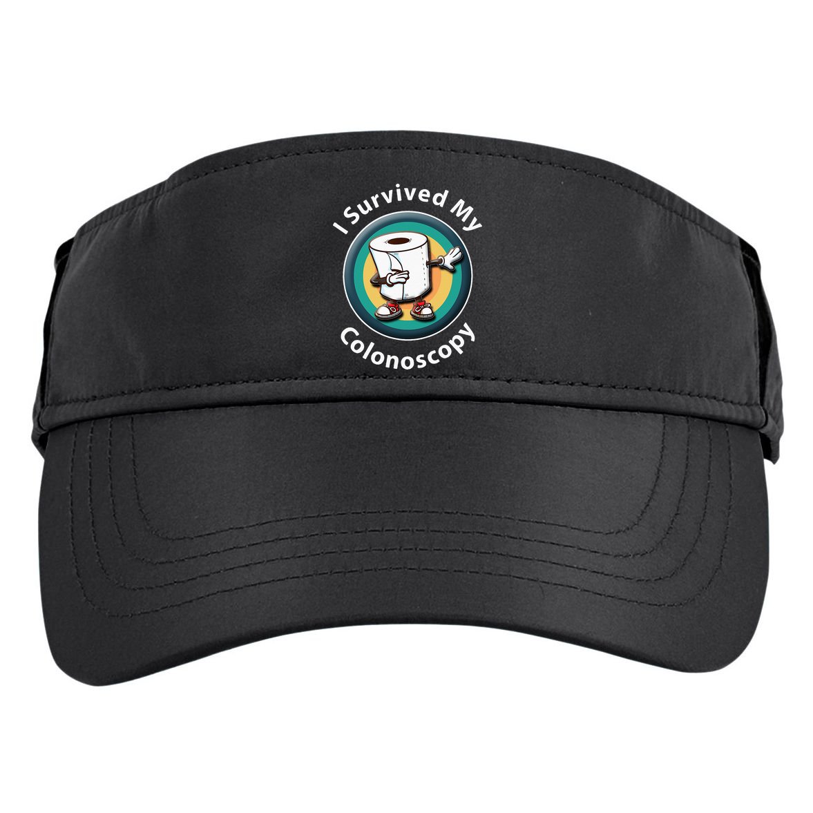 I Survived My Colonoscopy Survivor  Funny Hospital Patient  Adult Drive Performance Visor