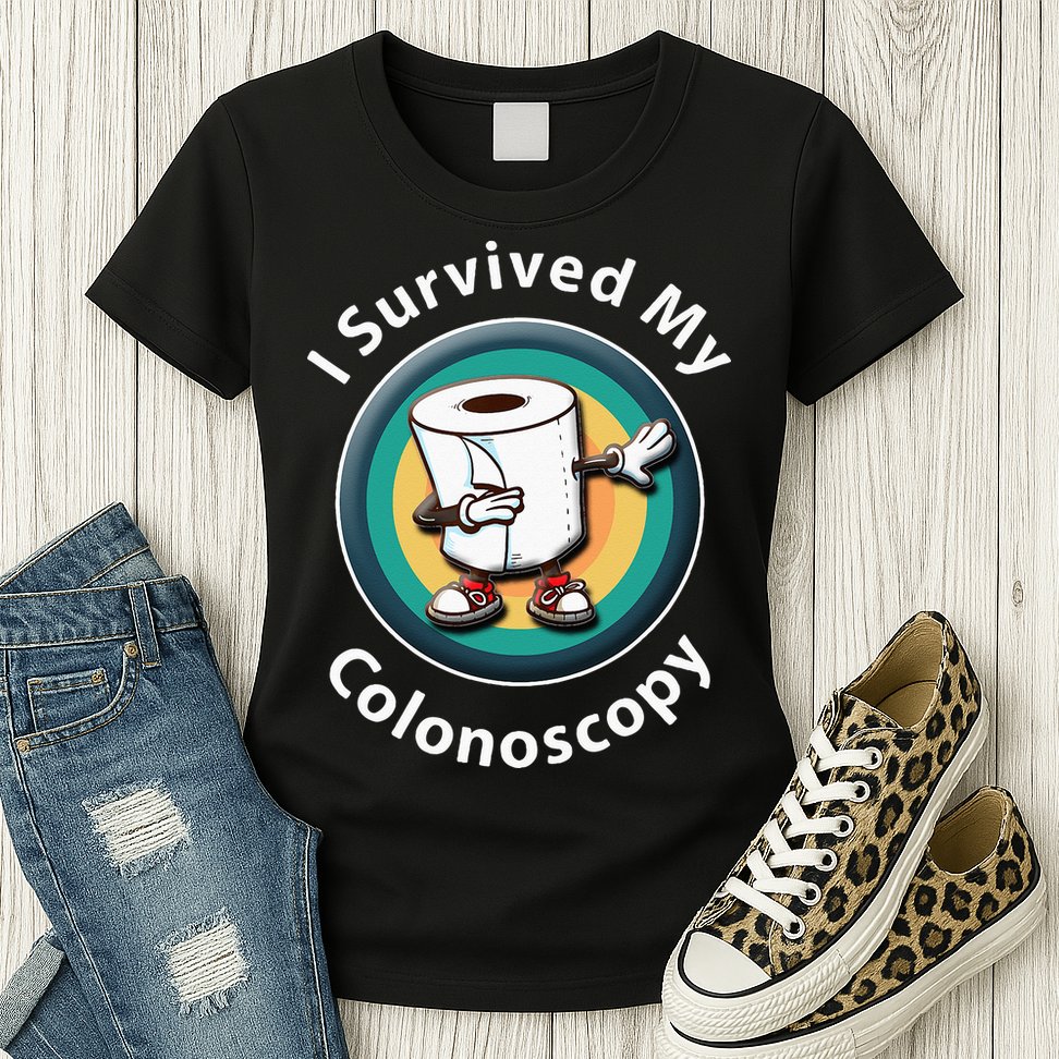 I Survived My Colonoscopy Survivor  Funny Hospital Patient  Womens T-Shirt