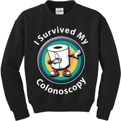 I Survived My Colonoscopy Survivor  Funny Hospital Patient  Kids Sweatshirt