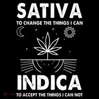 Indica Sativa Meme Funny Weed 420 Cannabis Clothing Stoner Tank Top