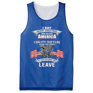 I Say Merry Christmas God Bless America Gift Mesh Reversible Basketball Jersey Tank