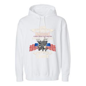 I Say Merry Christmas God Bless America Gift Garment-Dyed Fleece Hoodie