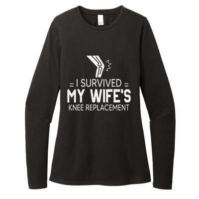 I Survived My Wife’S Knee Replacement Gift Womens CVC Long Sleeve Shirt