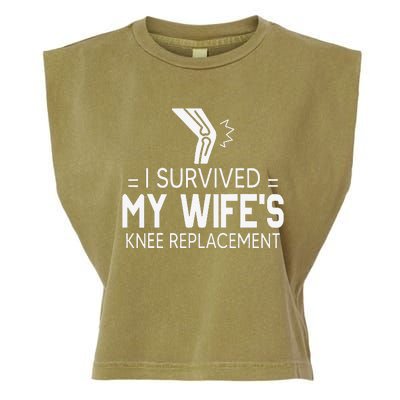 I Survived My Wife’S Knee Replacement Gift Garment-Dyed Women's Muscle Tee