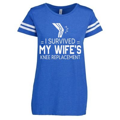 I Survived My Wife’S Knee Replacement Gift Enza Ladies Jersey Football T-Shirt