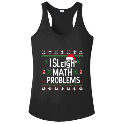 I Sleigh Math Problems Math Teacher Christmas Pajamas Xmas Ladies PosiCharge Competitor Racerback Tank