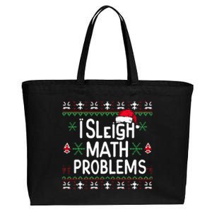 I Sleigh Math Problems Math Teacher Christmas Pajamas Xmas Cotton Canvas Jumbo Tote