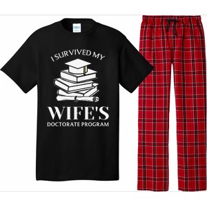 I Survived My Wife's Doctorate Program Funny Phd Book Lovers Pajama Set