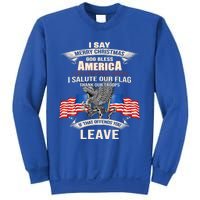 I Say Merry Christmas God Bless America Cool Gift Sweatshirt