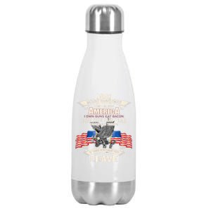 I Say Merry Christmas God Bless America Cool Gift Stainless Steel Insulated Water Bottle