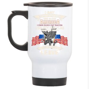 I Say Merry Christmas God Bless America Cool Gift Stainless Steel Travel Mug