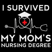 I Survived My Moms Nursing Degree Proud Son Daughter Nurse Button