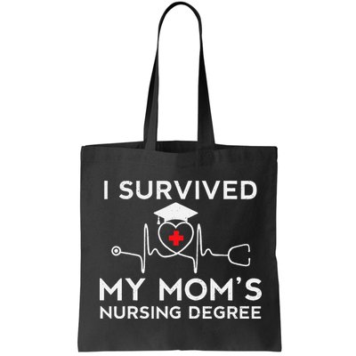 I Survived My Moms Nursing Degree Proud Son Daughter Nurse Bag