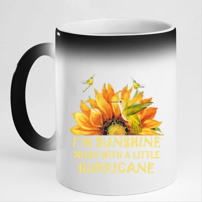 I'm Sunshine Mixed With A Little Hurricane Gift 11oz Black Color Changing Mug