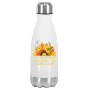 I'm Sunshine Mixed With A Little Hurricane Gift Stainless Steel Insulated Water Bottle