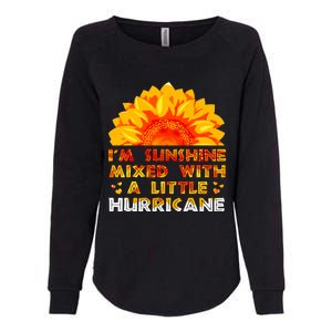 I'm Sunshine Mixed With Little Hurricane Gift Womens California Wash Sweatshirt