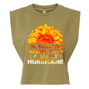 I'm Sunshine Mixed With Little Hurricane Gift Garment-Dyed Women's Muscle Tee