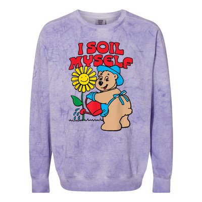 I Soil Myself Bear Colorblast Crewneck Sweatshirt