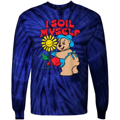 I Soil Myself Bear Tie-Dye Long Sleeve Shirt