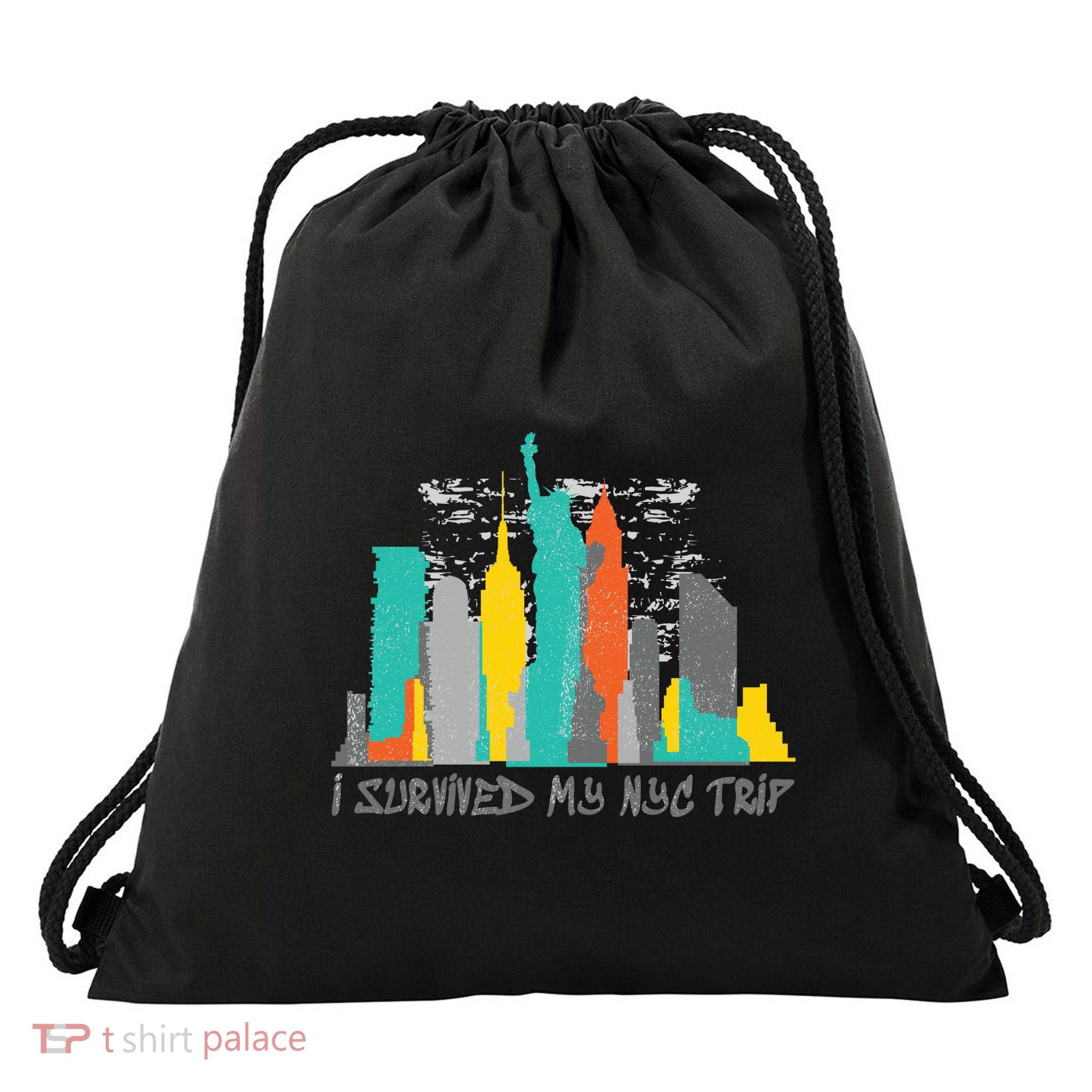 I Survived My Nyc Trip Drawstring Bag