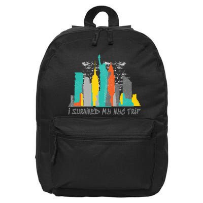 I Survived My Nyc Trip 16 in Basic Backpack
