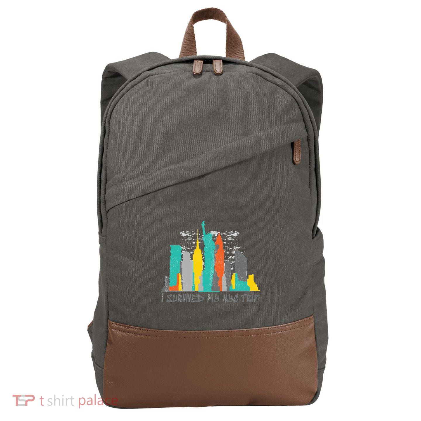 I Survived My Nyc Trip Cotton Canvas Backpack