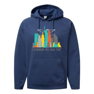 I Survived My Nyc Trip Performance Fleece Hoodie