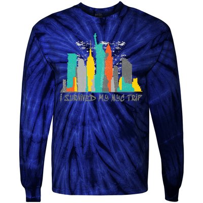 I Survived My Nyc Trip Tie-Dye Long Sleeve Shirt