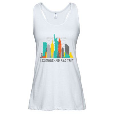 I Survived My Nyc Trip Ladies Essential Flowy Tank