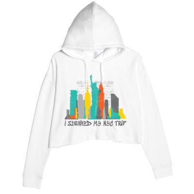 I Survived My Nyc Trip Crop Fleece Hoodie