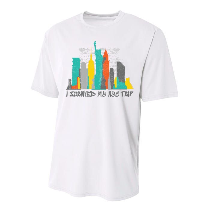 I Survived My Nyc Trip Performance Sprint T-Shirt