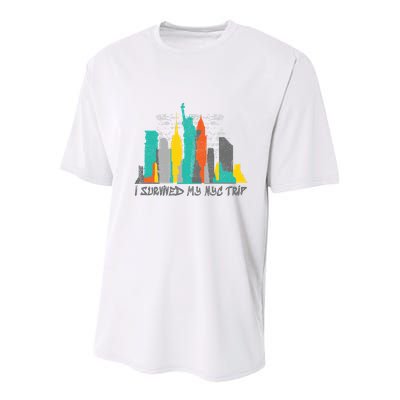 I Survived My Nyc Trip Youth Performance Sprint T-Shirt