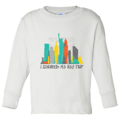 I Survived My Nyc Trip Toddler Long Sleeve Shirt