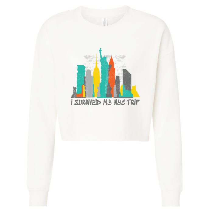I Survived My Nyc Trip Cropped Pullover Crew