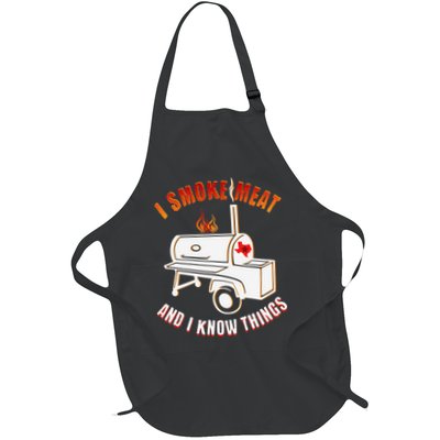 I Smoke Meat And I Know Things Funny BBQ Texas TX Apron