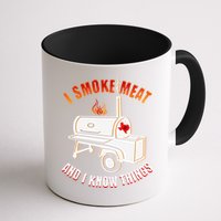 I Smoke Meat And I Know Things Funny BBQ Texas TX Mug