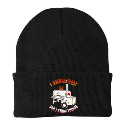 I Smoke Meat And I Know Things Funny BBQ Texas TX Beanie