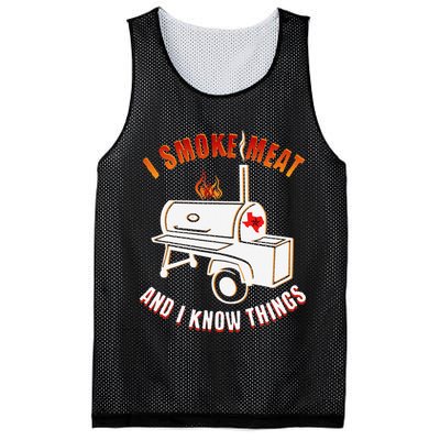 I Smoke Meat And I Know Things Funny BBQ Texas TX Mesh Reversible Basketball Jersey Tank