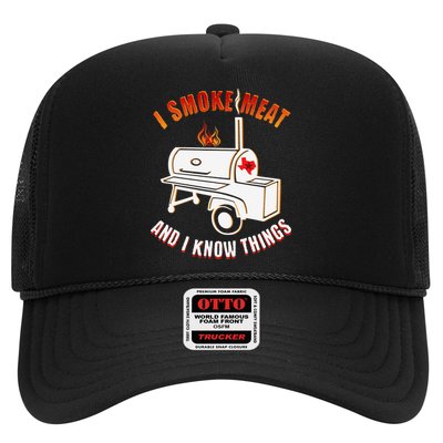 I Smoke Meat And I Know Things Funny BBQ Texas TX Hat
