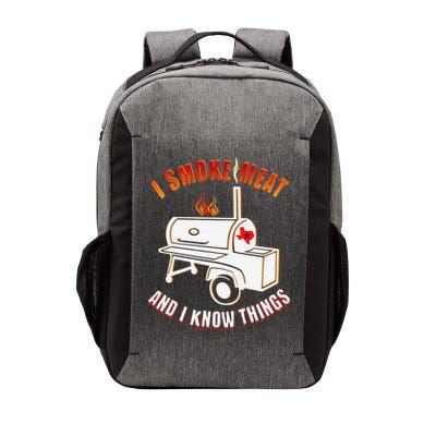 I Smoke Meat And I Know Things Funny BBQ Texas TX Vector Backpack
