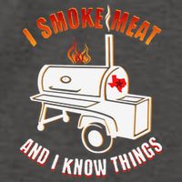 I Smoke Meat And I Know Things Funny BBQ Texas TX Vector Backpack