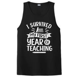 I Survived My First Year Of Teaching Back To School Teacher PosiCharge Competitor Tank