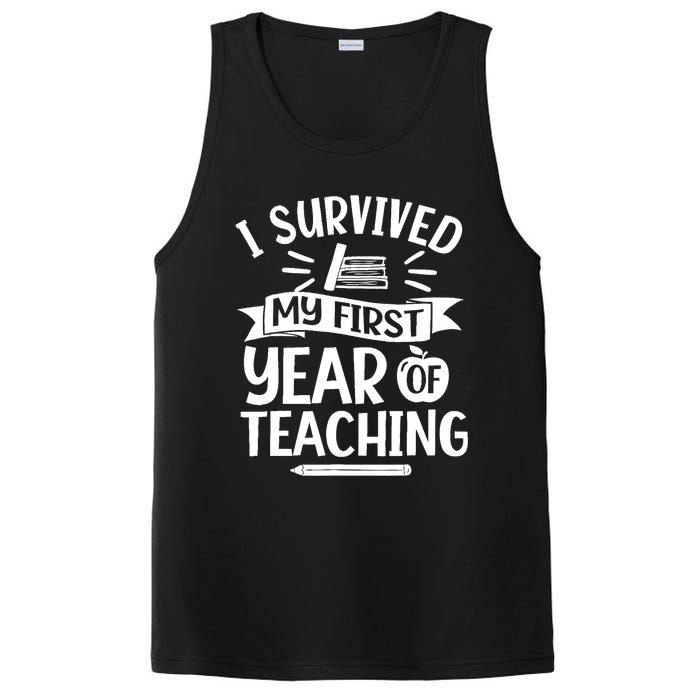 I Survived My First Year Of Teaching Back To School Teacher PosiCharge Competitor Tank