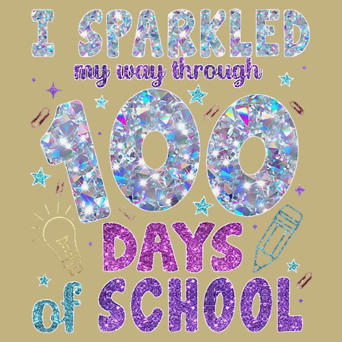 I Sparkled My Way Through 100 Days Of School Funny Print Mousepad