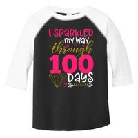 I Sparkled My Way Through 100 Days Of School Toddler Fine Jersey T-Shirt